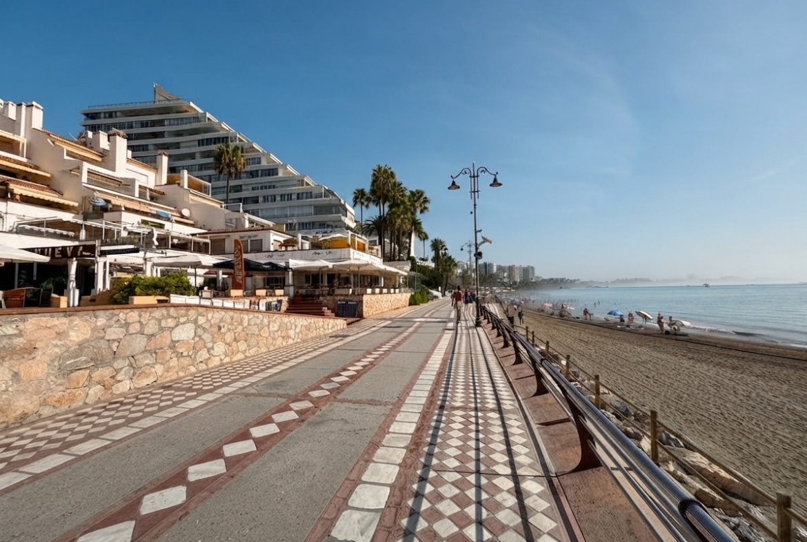Paseo marítimo de playa Santa Ana Benalmadena Costa